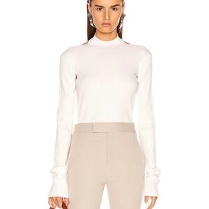 Helmet lang size L Ecru viscose stretch open back pullo